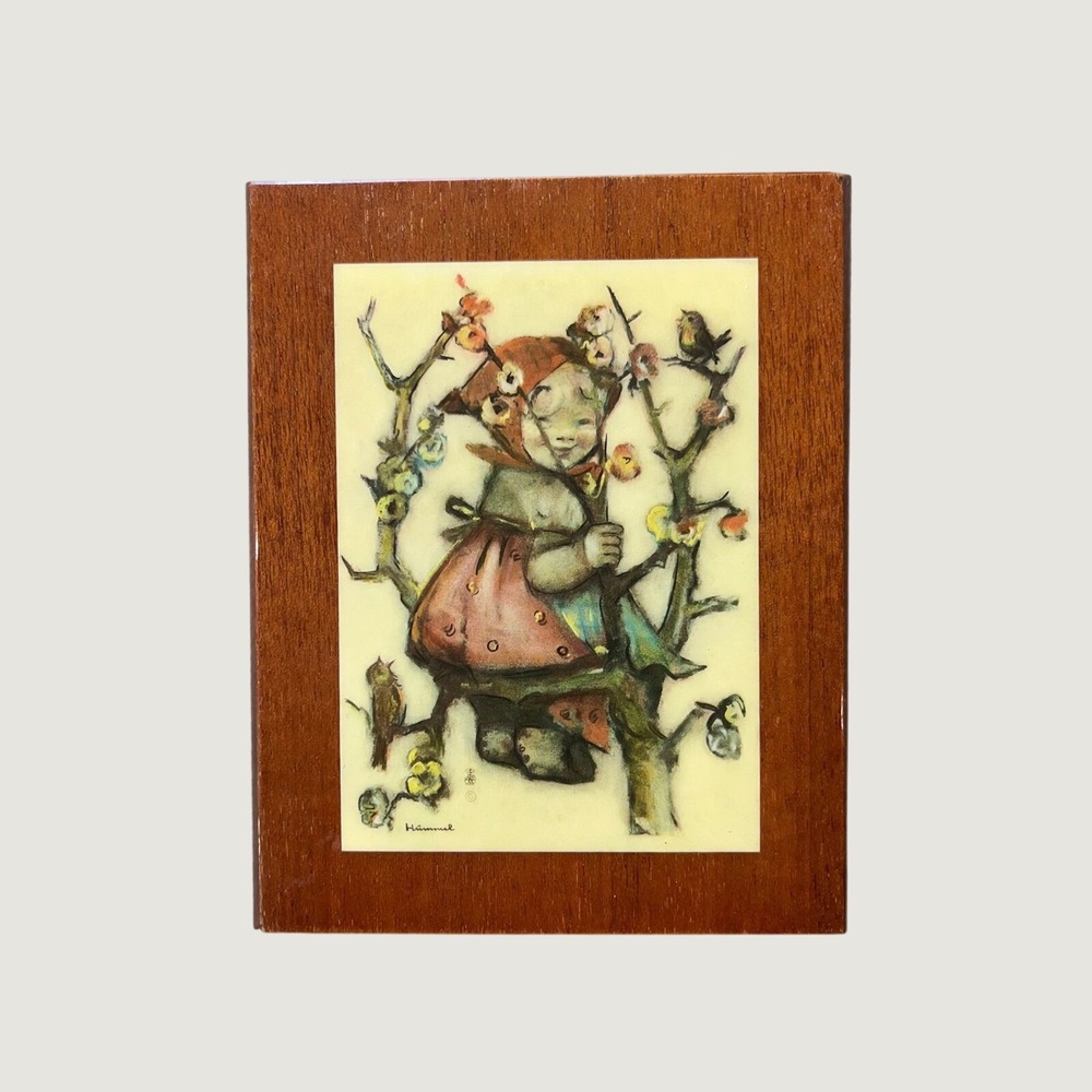Vintage Ballerina Deichert Musical Jewelry Box Hummel-Style Apple Tree Girl